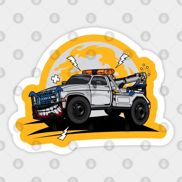 Monster tow truck Sticker by beanbeardy